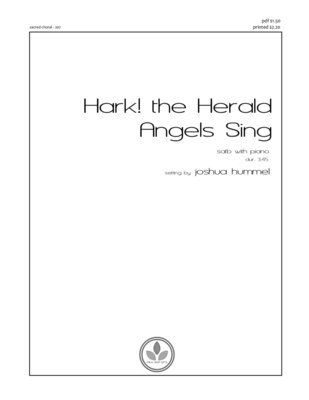 HARK THE HERALD ANGELS SING - SATB with piano