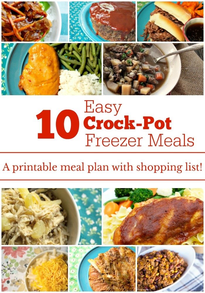 10 Easy Crock-Pot Freezer Meals (Digital Meal Plan)