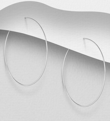 Sterling Silver Wire Hoop Earrings