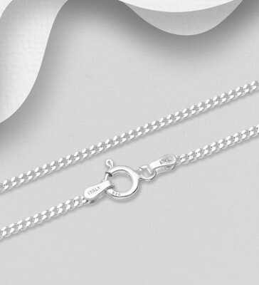 ITALIAN DELIGHT Sterling Silver Spiga Chain, 1.5 mm Wide, Made in Italy