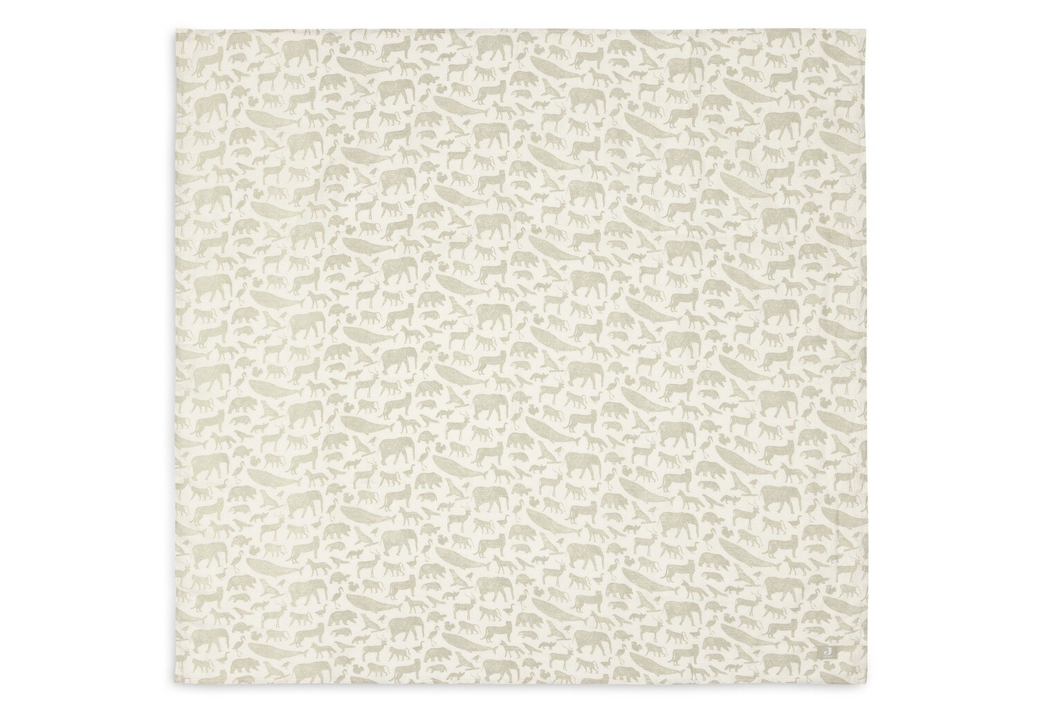 Hydrofiele Doek Large 115x115cm Animals Olive Green (2pack)