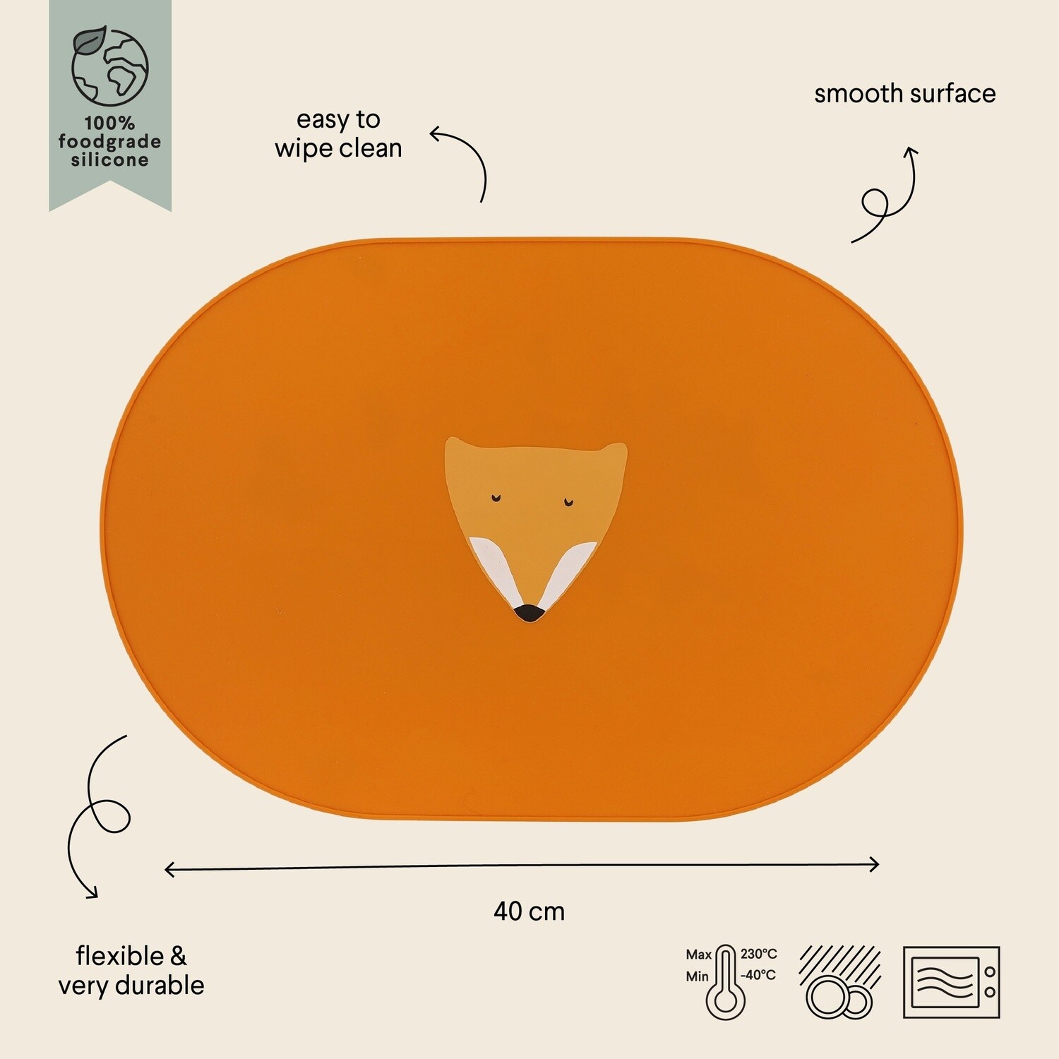Silicone placemat - Mr. Fox