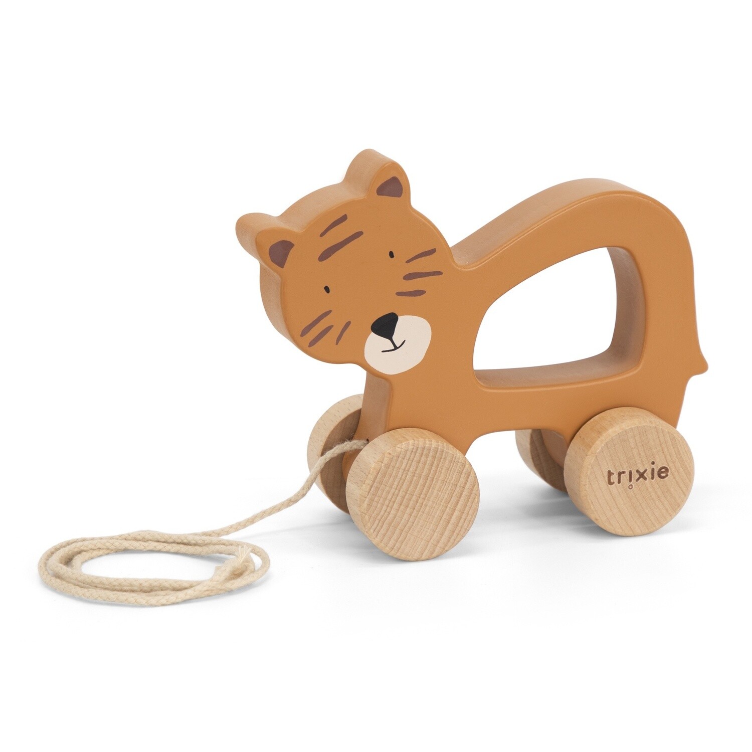 Wooden pull along toy - Mr. Lion