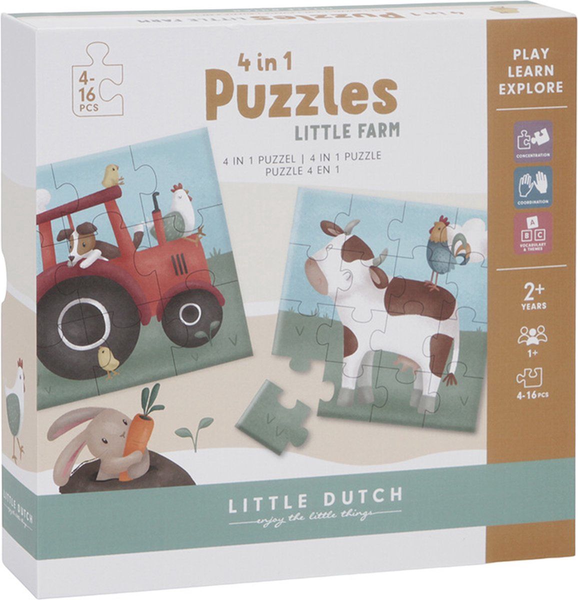 4 in 1 puzzel Little Farm FSC