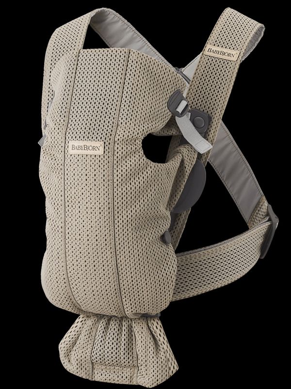 BabyBjörn Draagzak Mini 3D Mesh Grijs beige
