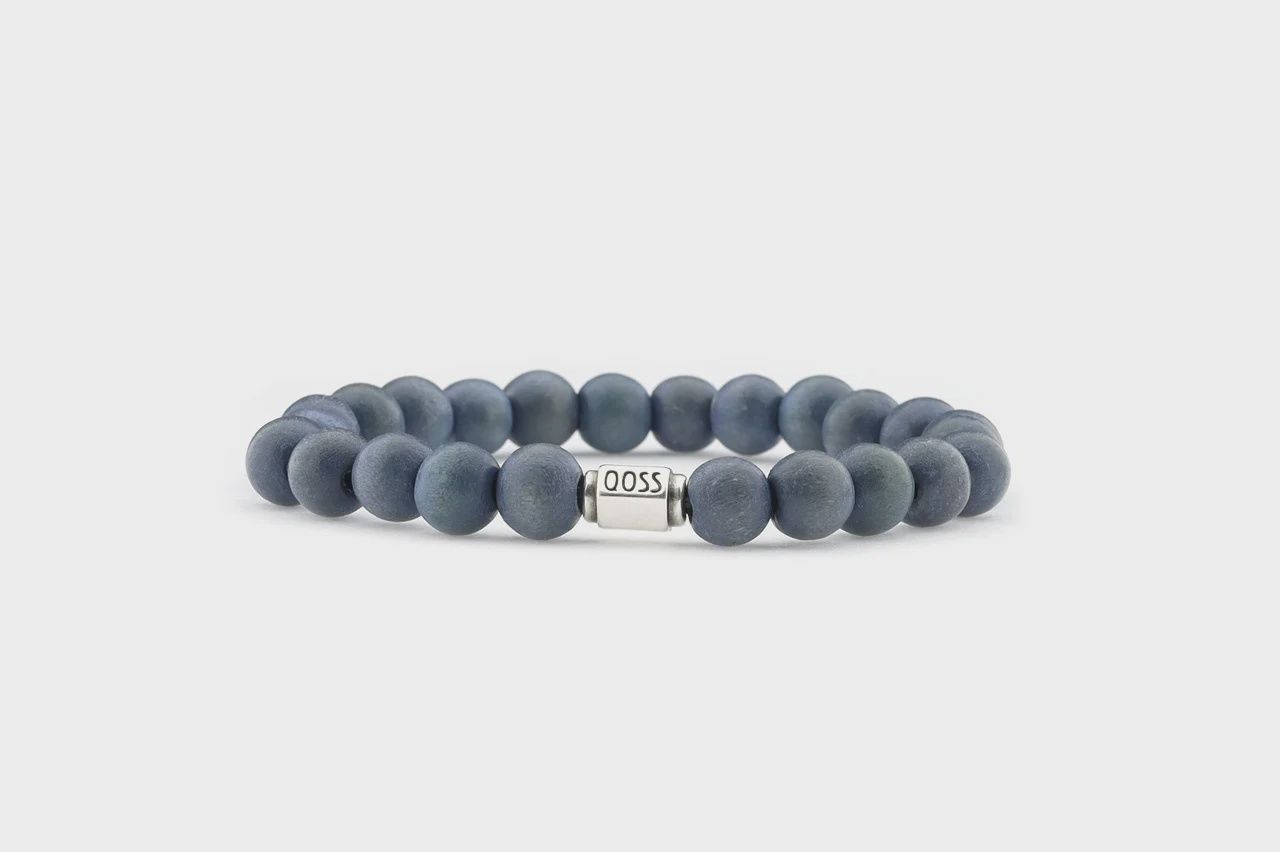 LENN-blauw houten kraal
