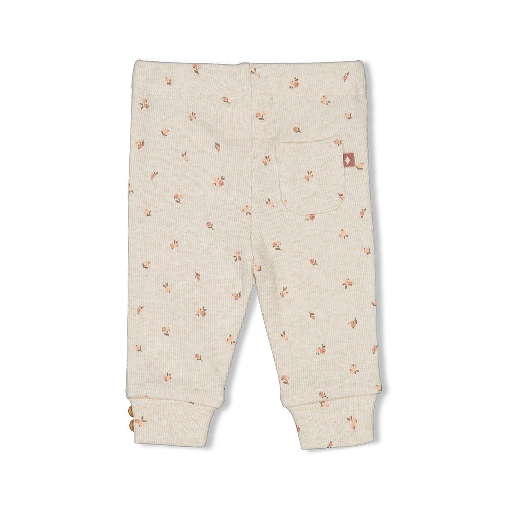 Broek rib AOP - Little Rosebud