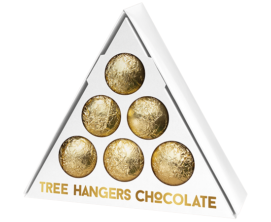 White Label Chocolade kerstballen Set van 6