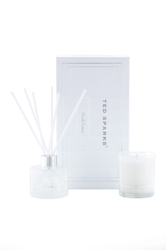 TED SPARKS -  Candle &amp; Diffuser Gift Set - Fresh Linen
