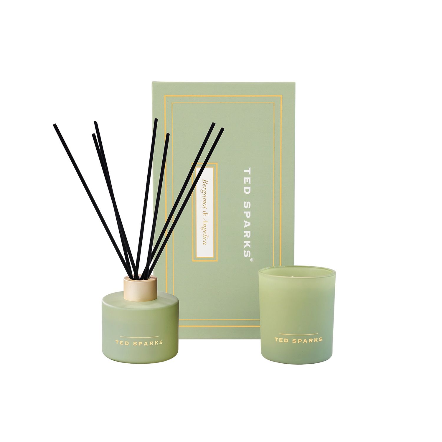 TED SPARKS -  Candle &amp; Diffuser Gift Set - Bergamot &amp; Angelica