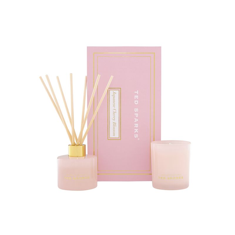 TED SPARKS -  Candle &amp; Diffuser Gift Set M - Japanese Cherry Blossom