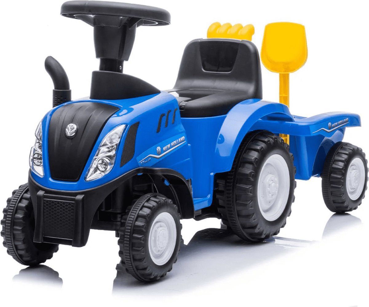Happy Baby - Tractor New Holland Met Kar Blauw