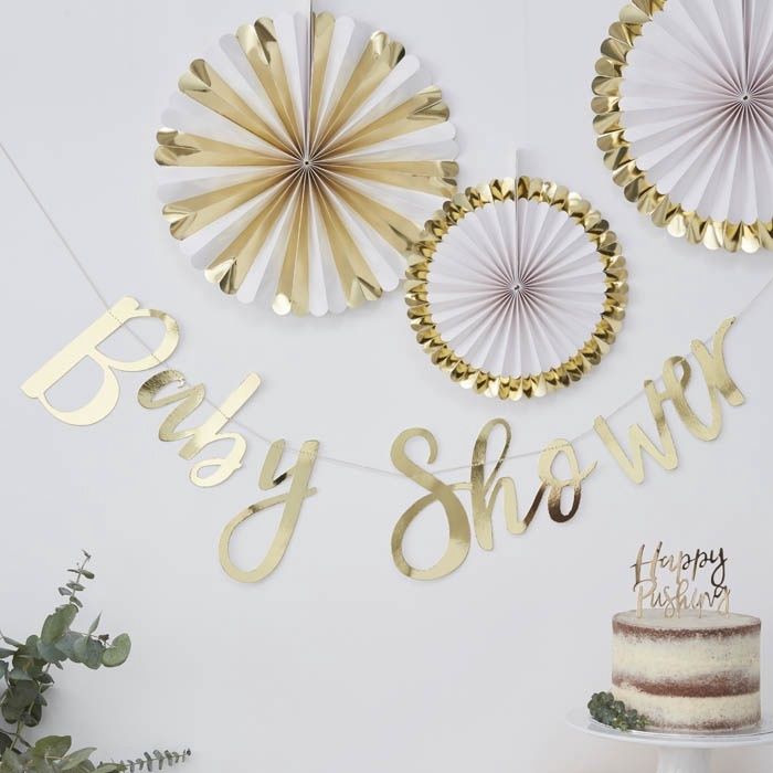 Ginger Ray - Babyshower slinger goud
