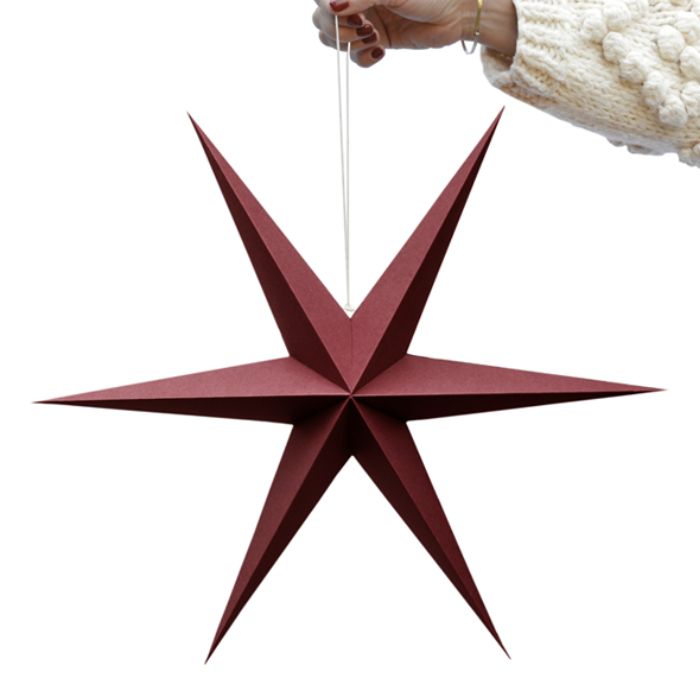 Deco stars rood