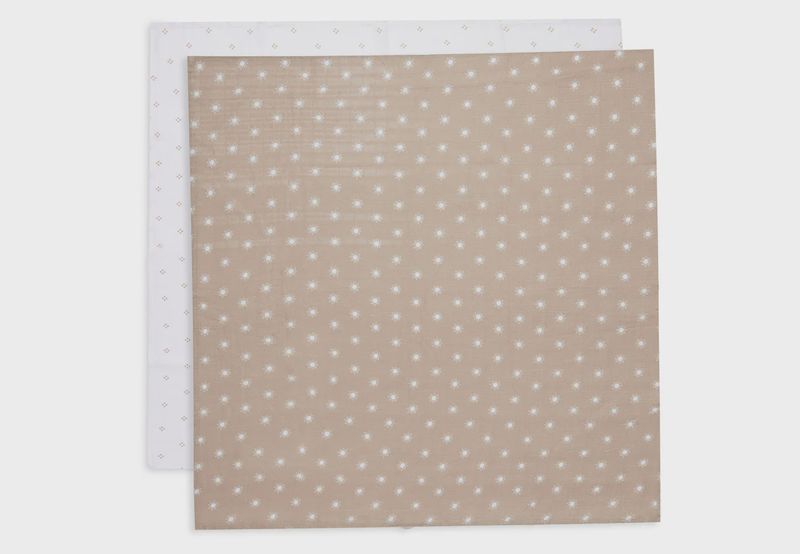Hydrofiele Doek Small 70x70cm Pointelle&amp;Sun Biscuit GOTS(2p)