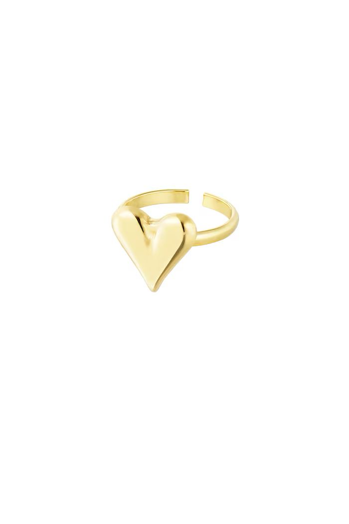 Classy hartjes ring - Goud kleur