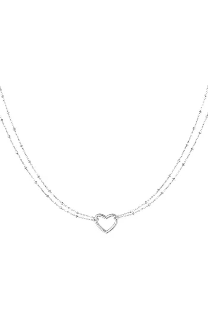Ketting heart hue - Zilver kleur