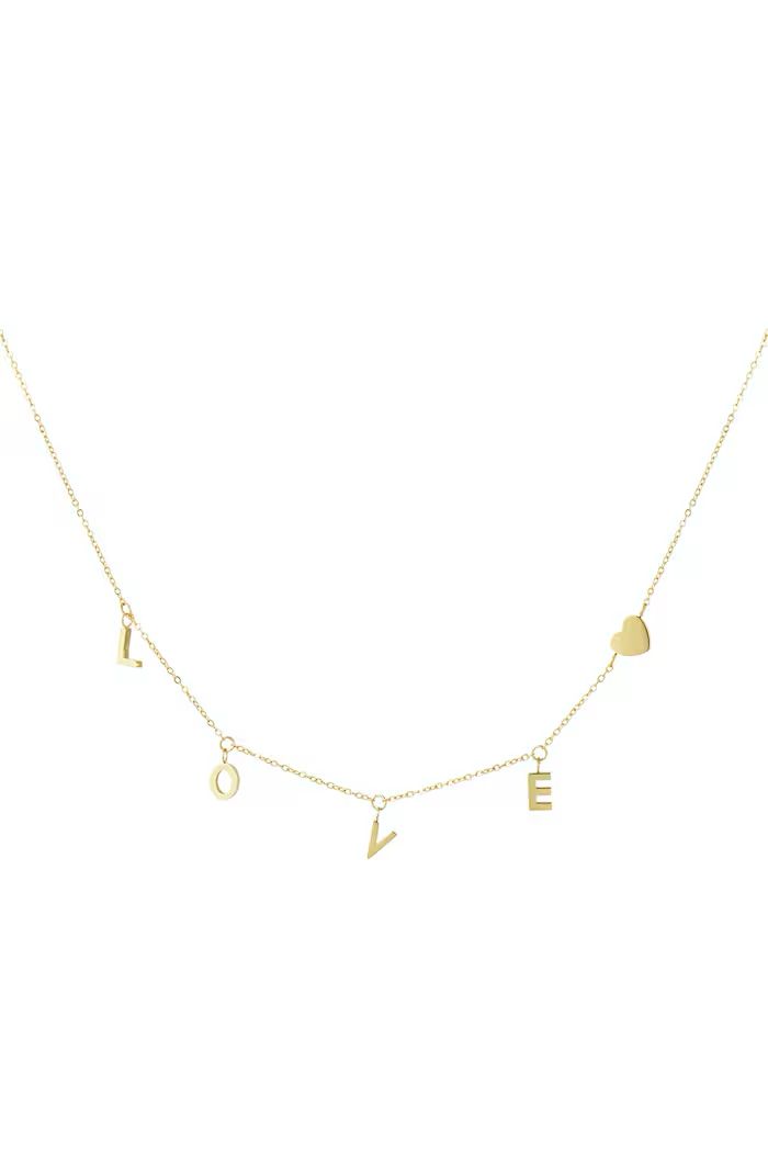Ketting lover world - Goud kleur