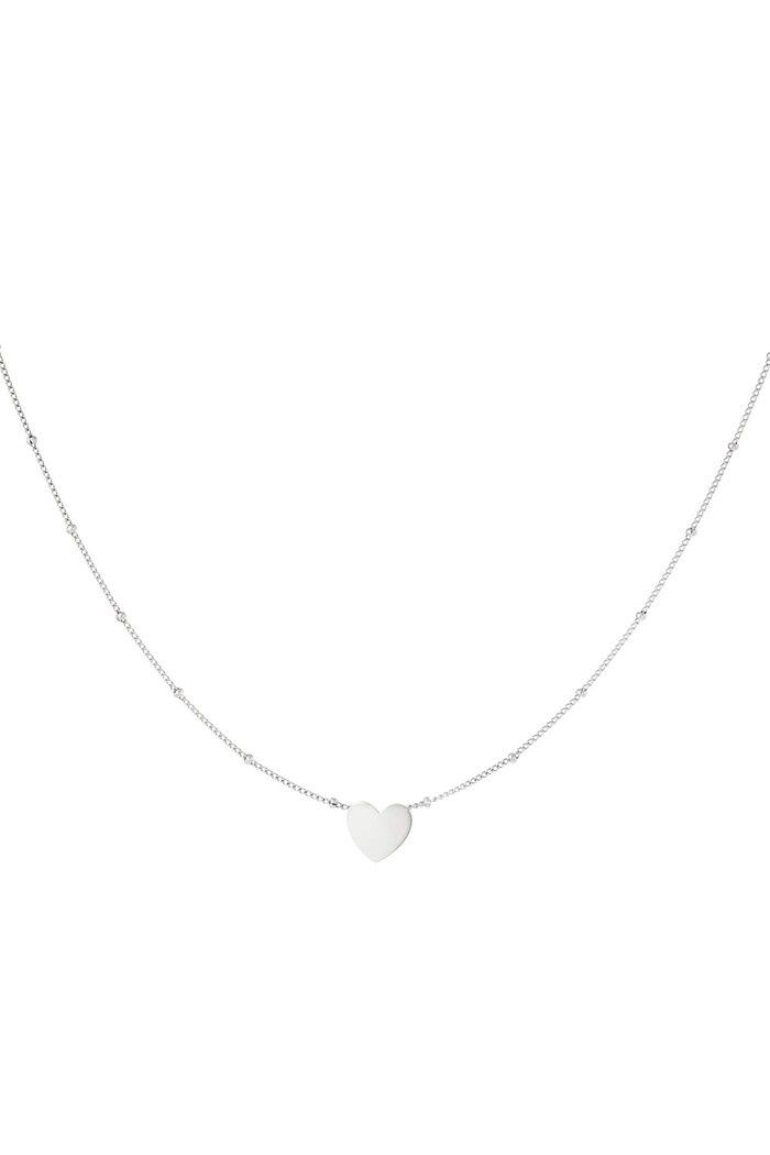 Minimalistische ketting hart Zilver Stainless Steel