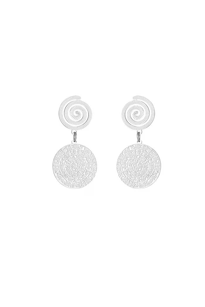 Swirl oorbellen - Zilver kleur