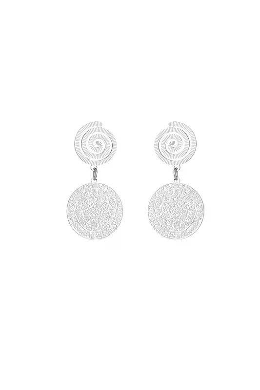 Swirl oorbellen - Zilver kleur