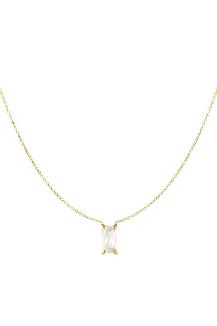 Sleek sparkle ketting - Goud kleur