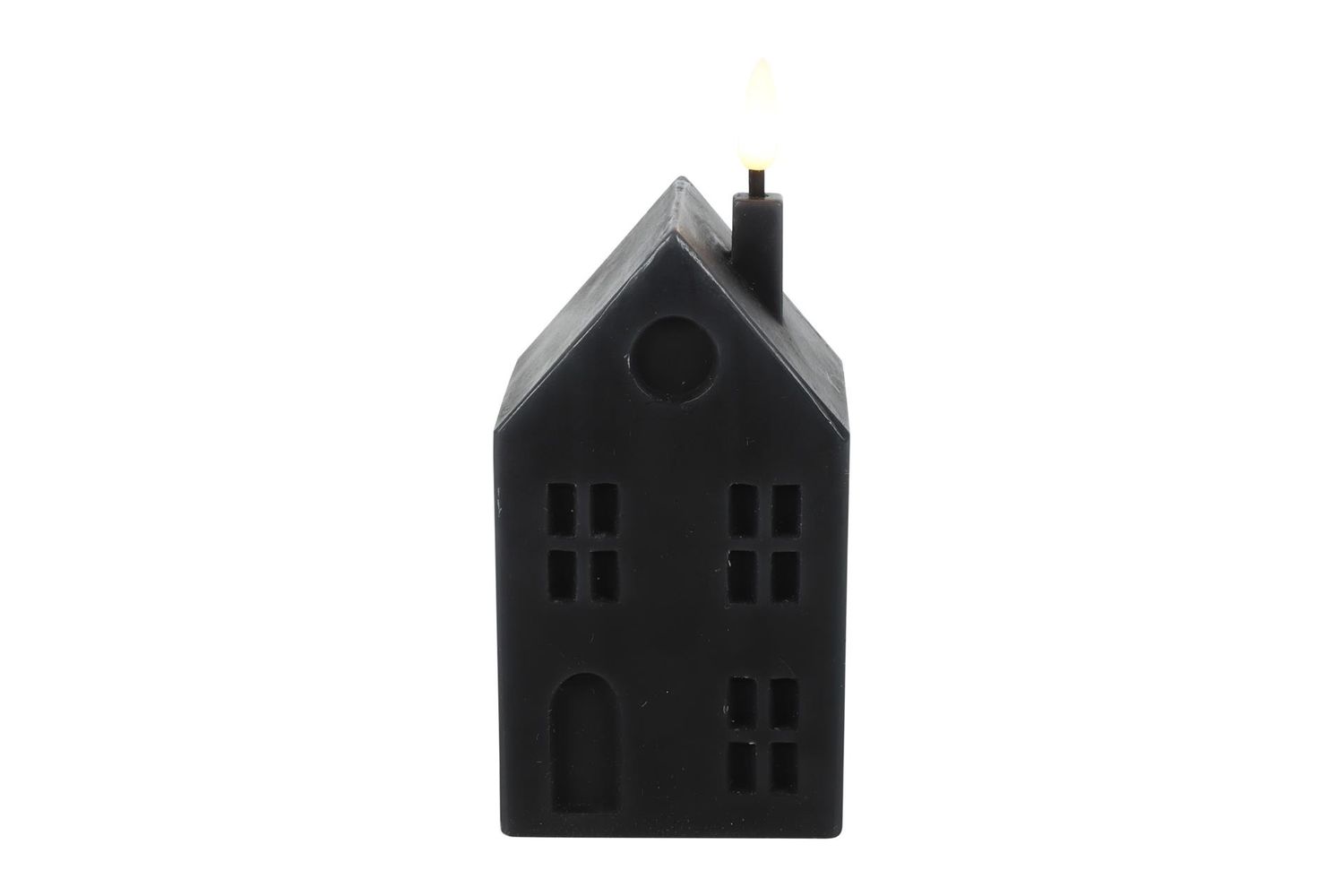 Huis kaars LED rh Lyon L zwart