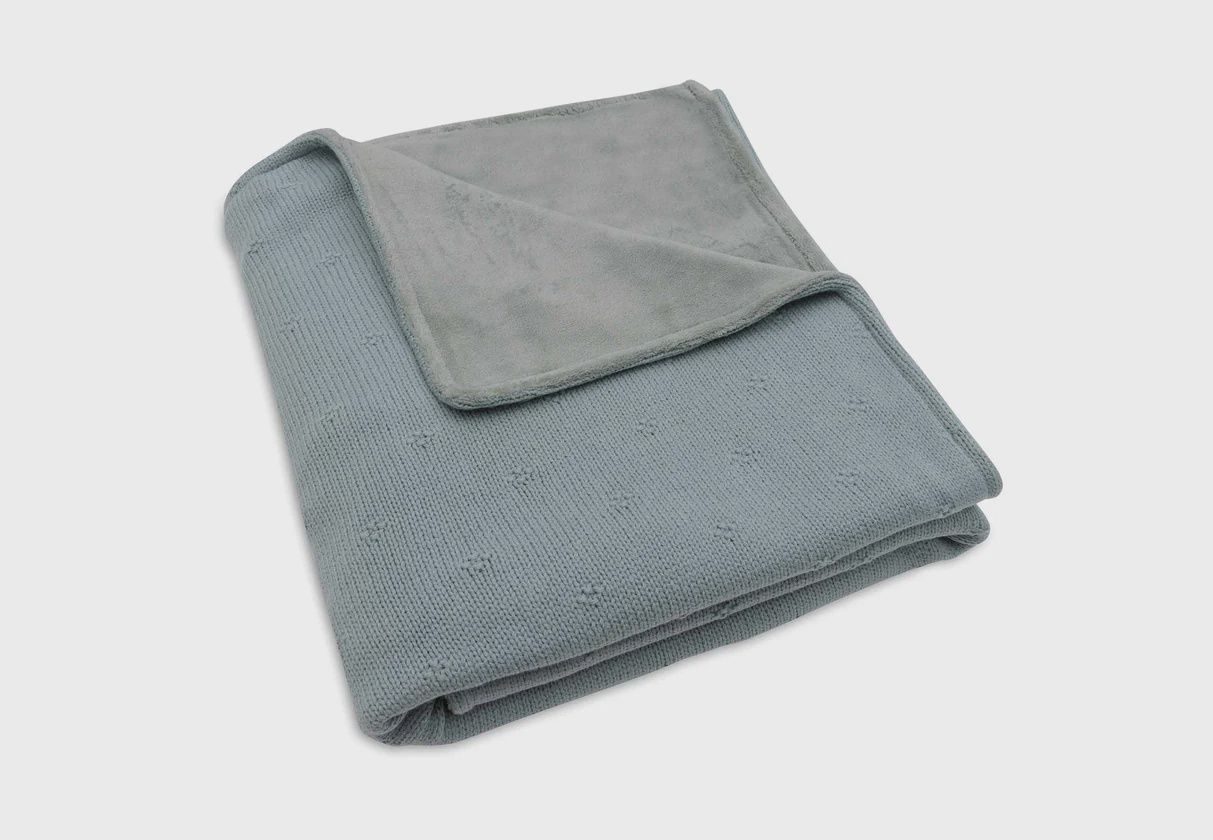 Deken Ledikant 100x150cm Cosy Knit Sea Green/Velvet