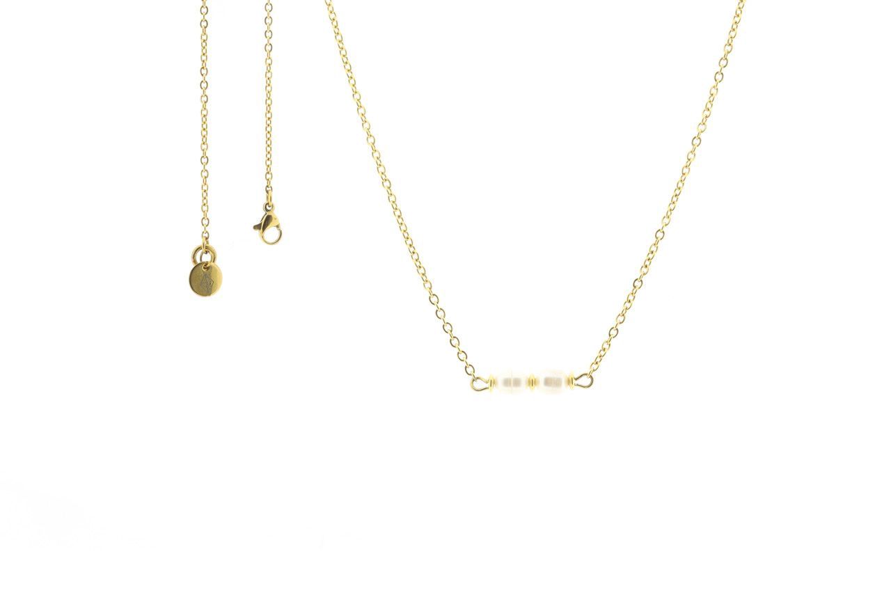 Ketting #03-Creme-Parelmoer (C)