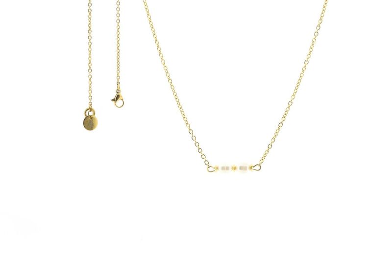 Ketting #03-Creme-Parelmoer (C)