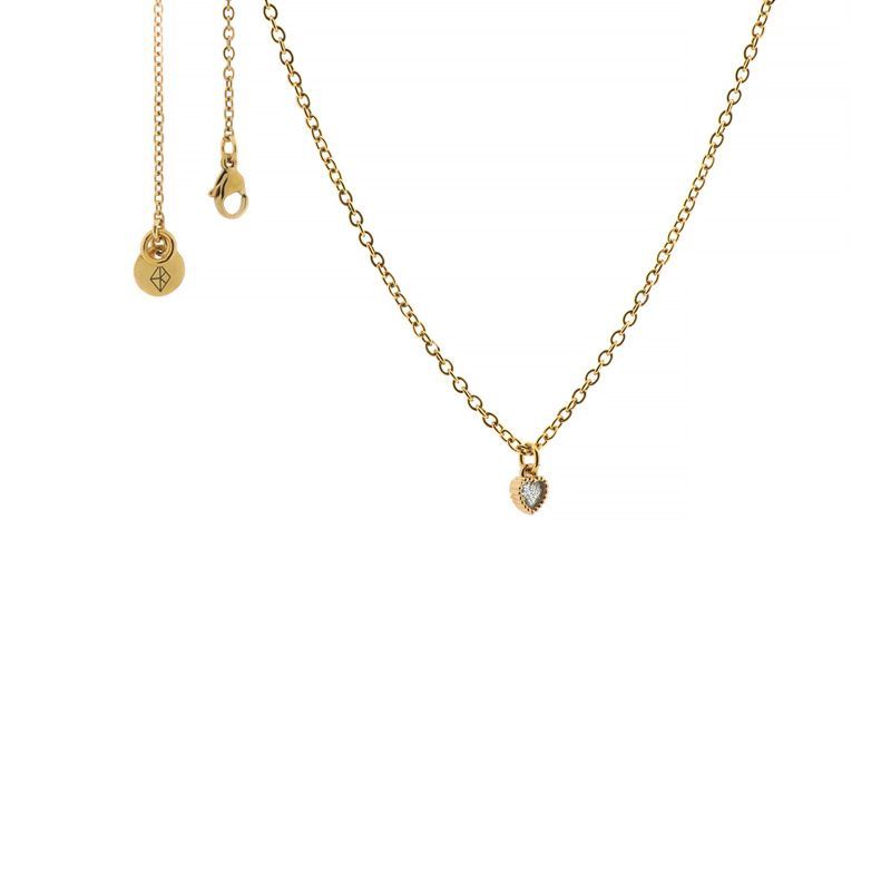 Ketting #14-kristal-hartje