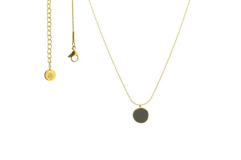 Ketting #10-grijs-emaille