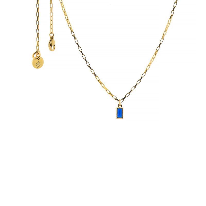 Ketting #12-blauw-rechthoek