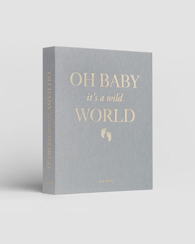 Printworks Photo Album - Baby Its a Wild World - Grey Grijs