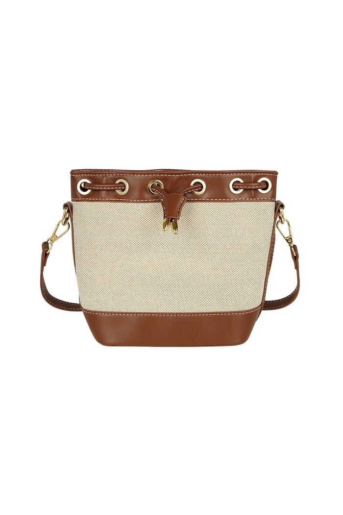 Bucket bag old money style - bruin/beige