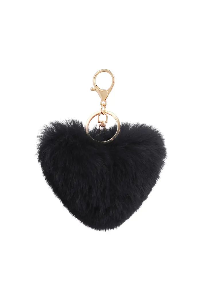 Keychain heart to fluff - Black