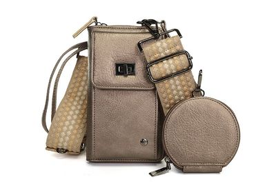 Brons portemonnee / telefoontasje Estelle