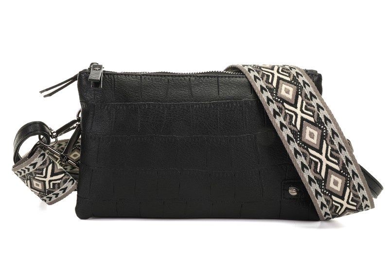 Black schoudertasje / crossbody Sheffield