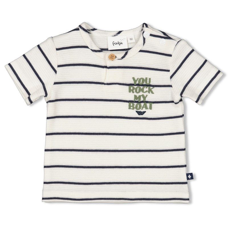 T-shirt streep wafelstructuur - Rock My Boat