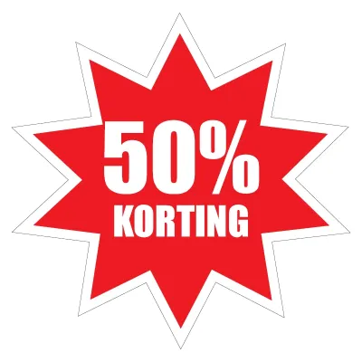 50% korting