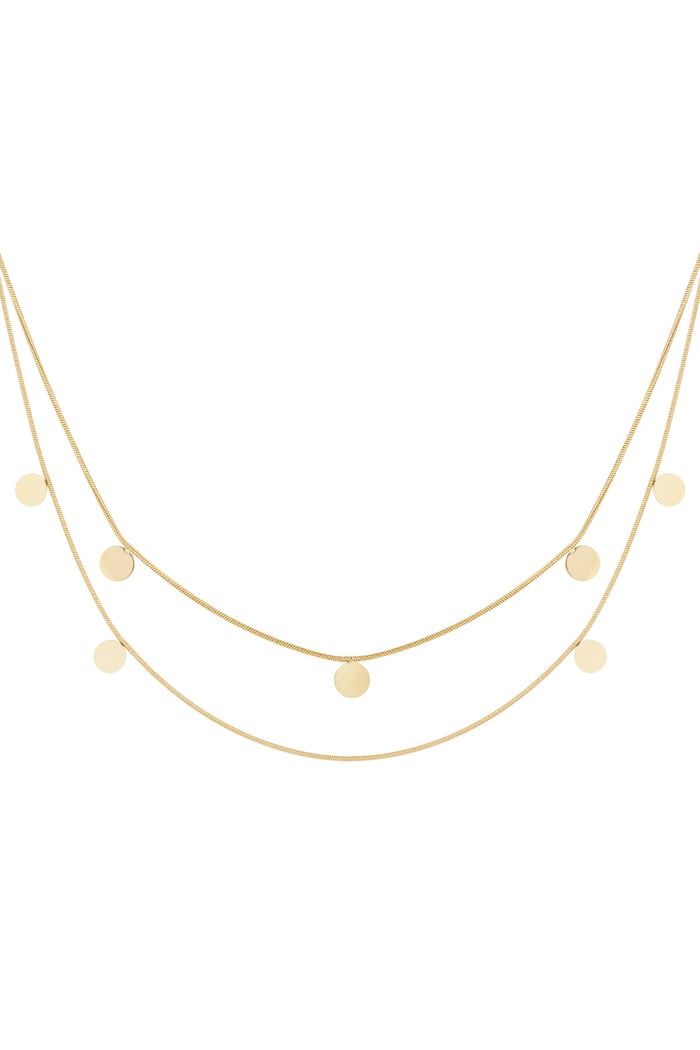 Double necklace coins - Gold color