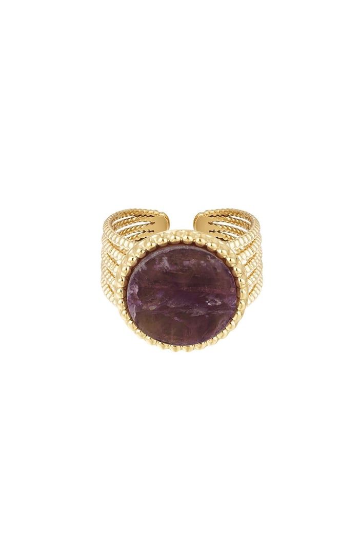 Statement ring stone - purple