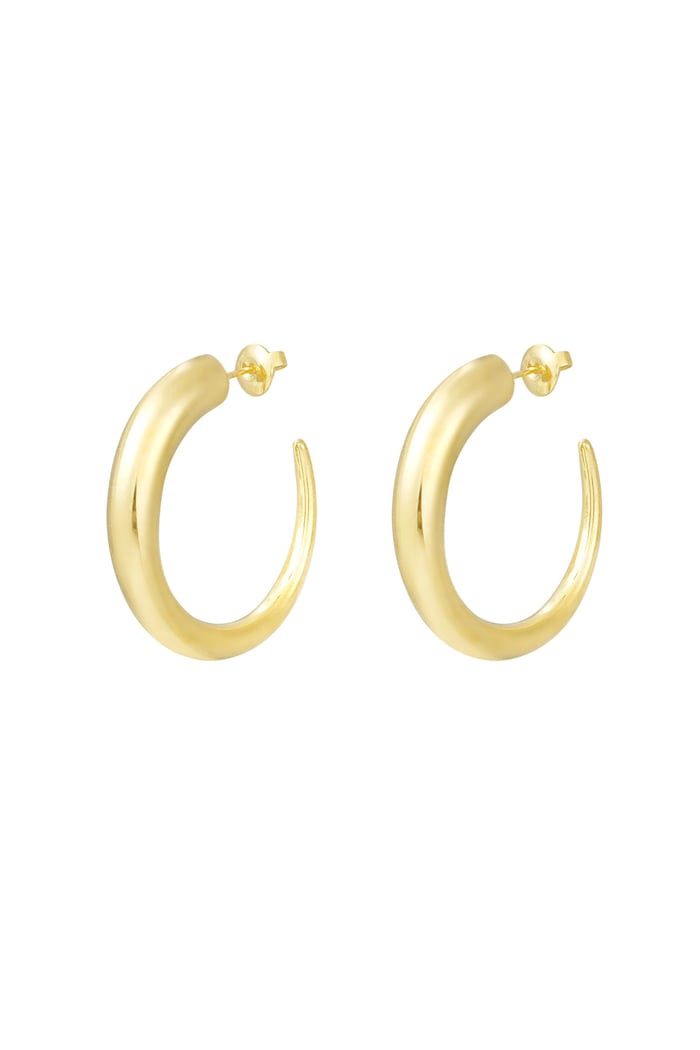 Earrings round - Gold color