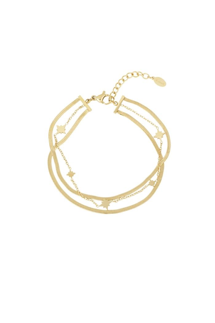 Golden layers Bracelet - Gold color