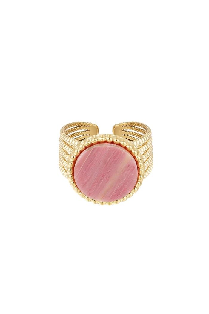 Statement ring stone - pink