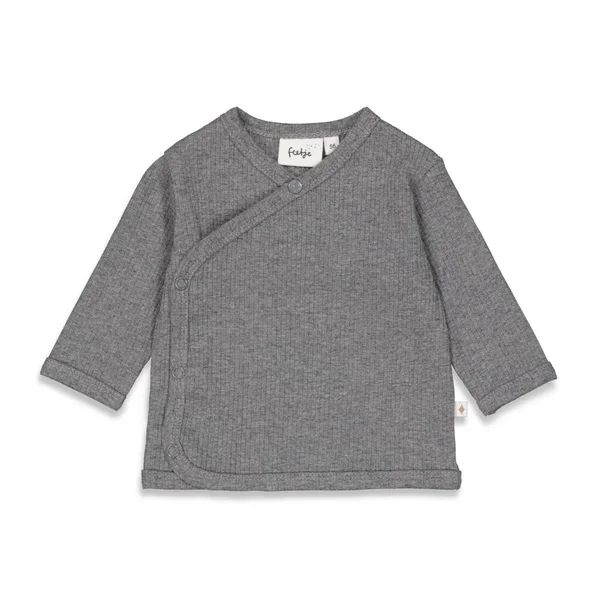 Feetje - Overslagshirt - nuts about you antraciet melange