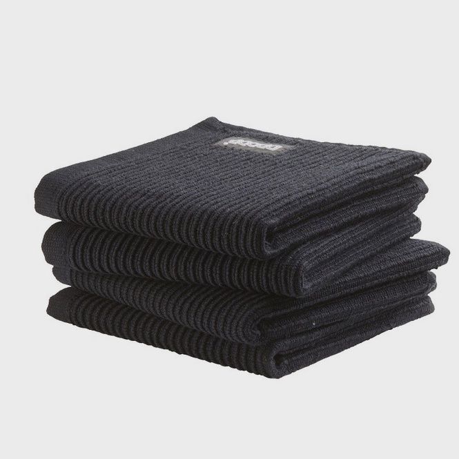DDDDD vaatdoek Basic black 30 x 30 cm per 4 stuks