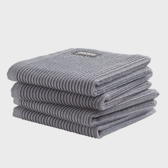 DDDDD vaatdoek Basic grey 30 x 30 cm per 4 stuks