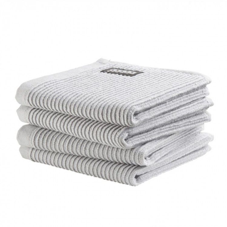 DDDDD vaatdoek Basic light grey 30 x 30 cm per 4 stuks