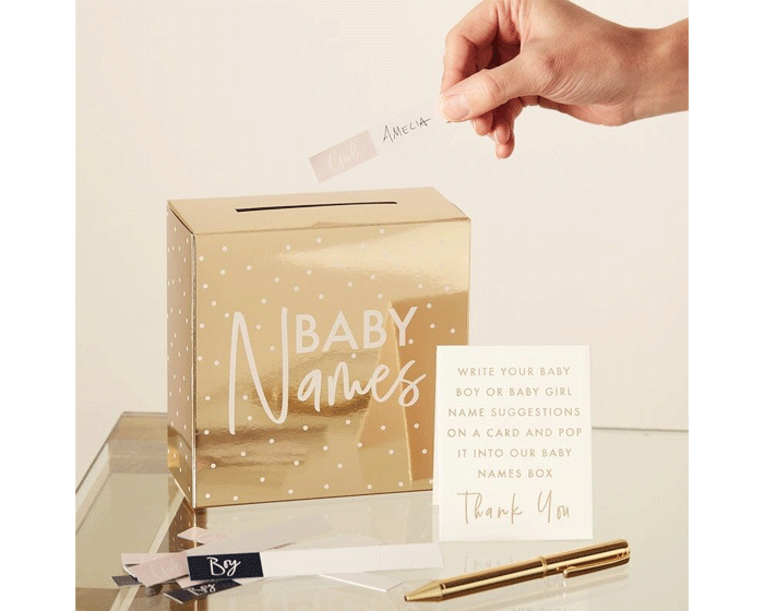 Ginger Ray - Babyshower namenbox goud